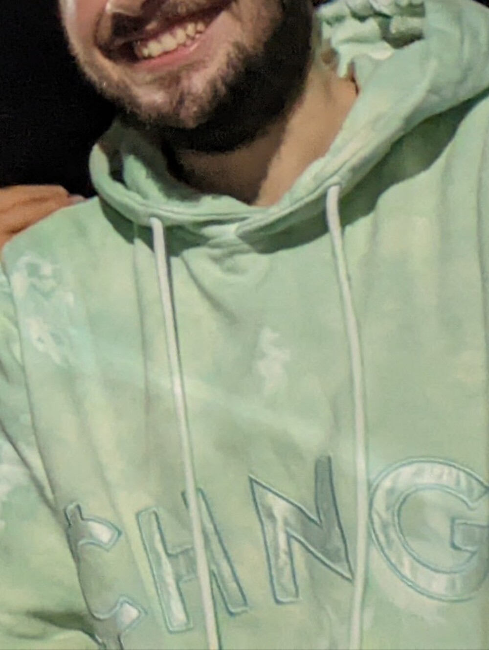 CHNGE Mint Tie-Dye Uni Logo Hoodie - Unisex Embroidered Pullover